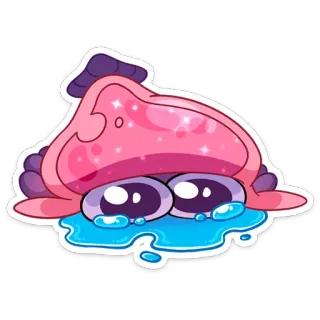 😭 piangere, triste, rosa, cartone animato, personaggio, lacrime, kawaii whatsapp sticker