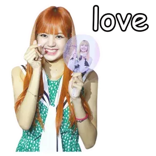 ✖️ Lisa love kpop, singer, love, heart, cute, idol, fan whatsapp sticker