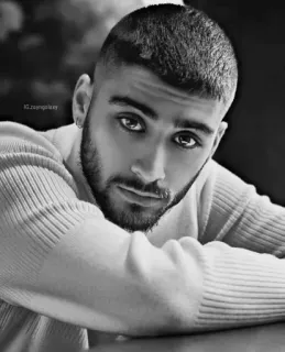 🖤 Zayn Malik 歌手, 有名人, ポートレート, 男性, 白黒, ゼイン・マリク telegram sticker