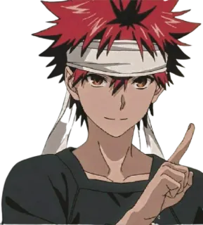 ❤️ Soma Yukihira Food Wars!: Shokugeki no Soma Anime, Chef, Cuisine, Nourriture, Soma Yukihira, Food Wars whatsapp sticker