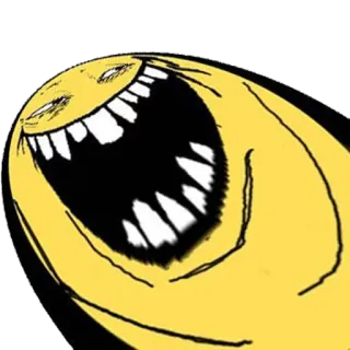 😀 meme, laughing, funny, yellow, exaggerated telegram sticker