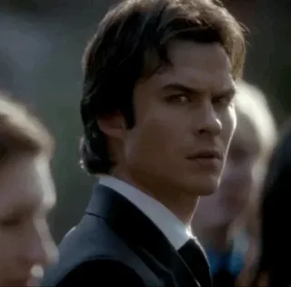 🖤 Damon Salvatore The Vampire Diaries vampiro, sobrenatural, drama, serie de TV, Ian Somerhalder whatsapp sticker
