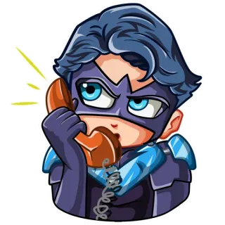 📱 Nightwing Nightwing, DC Comics, Supereroe, Cartone animato, Comunicazione, Al telefono whatsapp sticker
