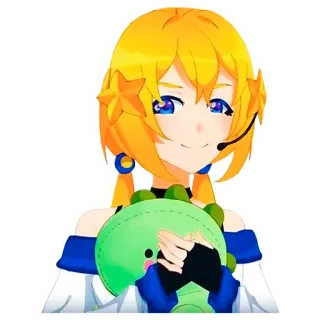 ☺️ Аниме, Мультфильм, Витубер, Каваий, Милый, Динозавр, Плюшевый telegram sticker