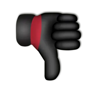 👎 thumbs down, dislike, negative, emoji, hand telegram sticker