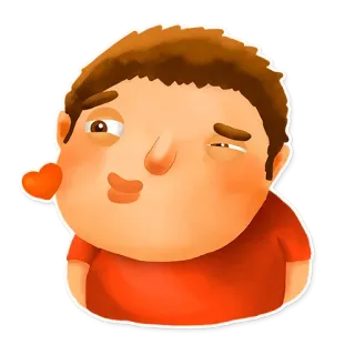 😳 bisou, amour, dessin animé, émoticône, affection, coeur telegram sticker
