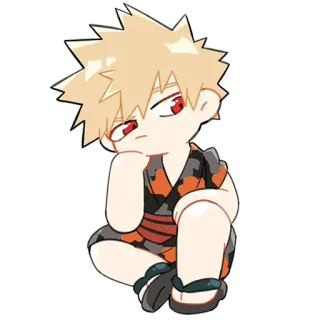 😕 Katsuki Bakugo My Hero Academia anime, manga, held, schattig, bakugo, katsuki, my hero academia telegram sticker