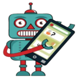 📱 робот, андроид, технологии, мобильный, смартфон, искусственный интеллект telegram sticker