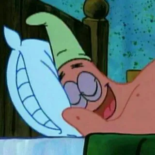 🧽 Patrick Star SpongeBob SquarePants patrick estrela, spongebob, desenho animado, nickelodeon, dormindo, cama telegram sticker