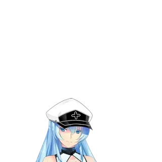 👙 anime, girl, military, uniform whatsapp sticker