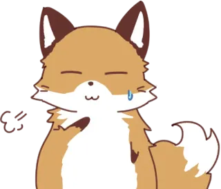 😥 zorro, lindo, animal, pegatina whatsapp sticker