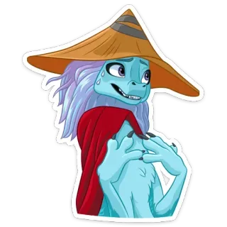 😅 Sisu Raya and the Last Dragon cartone animato, drago, fantasy, film, carino telegram sticker