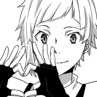 ❤️ Atsushi Nakajima Bungou Stray Dogs Anime, Manga, Bungou Stray Dogs, Atsushi Nakajima, Personnage, Art telegram sticker