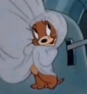 😻 Jerry Mouse Tom and Jerry cartoon, mouse, cute, animation telegram sticker