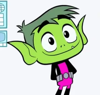 🟢 Beast Boy Teen Titans Beast Boy, Teen Titans, Cartoon, Superheld, Grün, animiert telegram sticker