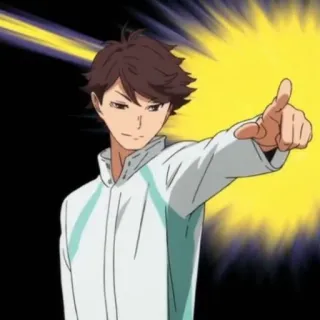 💗 Oikawa Tooru Haikyuu!! Anime, Personaggio, Oikawa, Haikyuu, Pallavolo, Manga telegram sticker