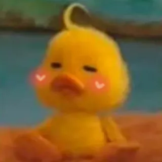🦆 pato, fofo, animal, desenho animado, amarelo, emoji whatsapp sticker