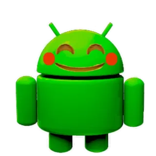 😊 Android Android, robot, groen, schattig, vriendelijk, icoon, sticker telegram sticker