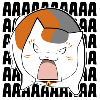☹️ AAAAAAA gato, animal, meme, gritando, fofo, engraçado whatsapp sticker