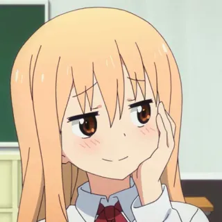 🍕 anime, girl, cute, smug, smiling telegram sticker