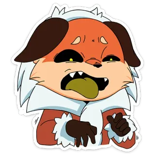 🤢 dog, sick, vomit, cartoon, animal, cute telegram sticker