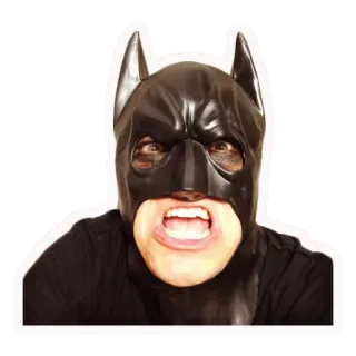 😬 Batman バットマン, スーパーヒーロー, マスク, コスプレ, DCコミックス, 自警団 telegram sticker