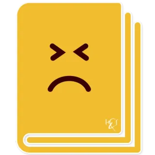 📔 Emoji, Expresión, Libro, Triste, Molesto, Emoticono telegram sticker
