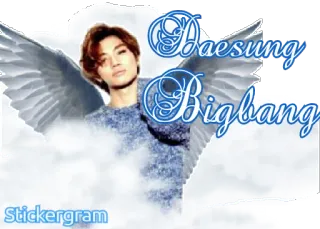 👼 Daesung Bigbang Daesung Bigbang, Stickergram kpop, cantante, angelo, idol, musica whatsapp sticker