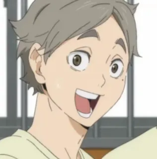 🤡 Sugawara Koshi Haikyuu!! Anime, Haikyuu, Sugawara, Koshi Sugawara, Kreskówka, Siatkówka telegram sticker