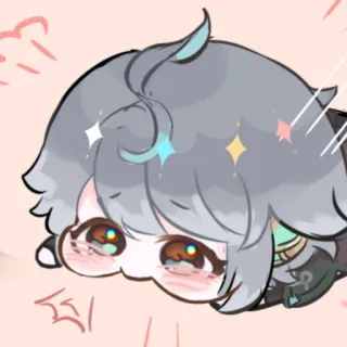 🍥 ᯘ cartoon, anime, cute, sparkle, fanart, chibi telegram sticker