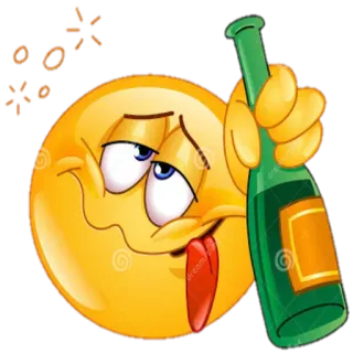 🍺 Emoji, Borracho, Alcohol, Botella, Divertido telegram sticker
