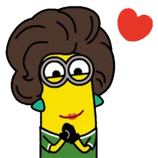 🍋 Minion Cartoon, Minion, Figur, Lustig, Herz, Liebe telegram sticker