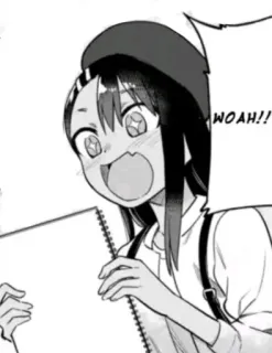 😯 WOAH!! anime, podekscytowany, manga, kreskówka, zaskoczony, wyraz, rysunek telegram sticker