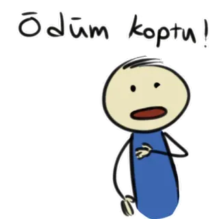😱 ödüm koptu! dessin animé, expression, choc, peur, surprise telegram sticker