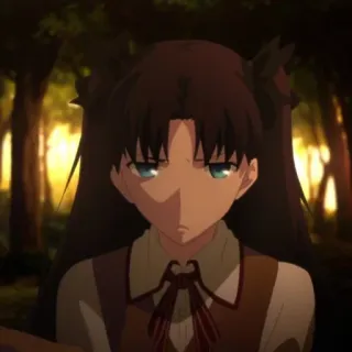😒 Rin Tohsaka Fate/stay night Anime, Personaggio, Fate Stay Night, Rin Tohsaka telegram sticker