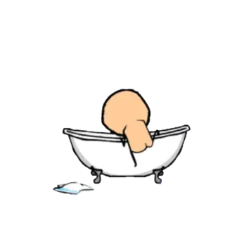 💦 Finger, Badewanne, beleidigend, Geste, Cartoon telegram sticker