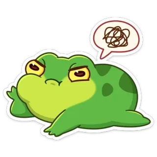 😡 grenouille, doigt d'honneur, dessin animé, offensant, énervé, impoli, autocollant whatsapp sticker
