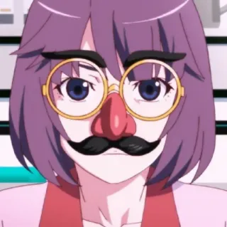 🎭 Anime, Okulary, Śmieszne, Przebranie, Wąsy, Nos telegram sticker