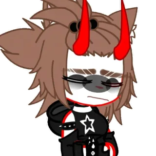🚬 gacha, anime, character, digital art, illustration telegram sticker