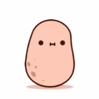 💭 aardappel, schattig, kawaii, cartoon, eten, sticker whatsapp sticker