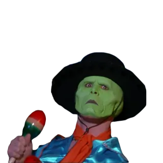 😏 The Mask the mask, film, commedia, maracas, faccia verde telegram sticker