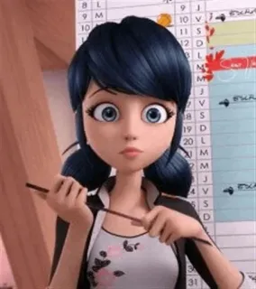 🙁 Marinette Dupain-Cheng Miraculous: Tales of Ladybug & Cat Noir Marinette, Ladybug, anime, cartoon, french, Miraculous Ladybug whatsapp sticker