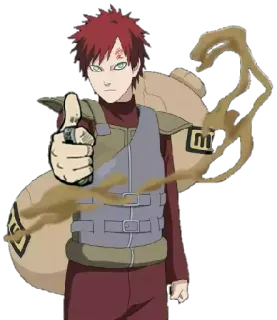 👍 Gaara Naruto Anime, Karakter, Pasir, Gaara whatsapp sticker
