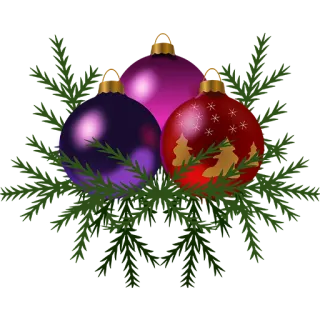 🎅 クリスマス, オーナメント, ボール, ホリデー, デコレーション telegram sticker