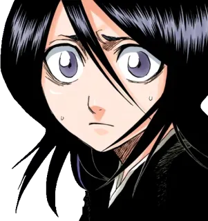 😥 Rukia Kuchiki Bleach Anime, Manga, Rukia, Bleach, Postać, Dziewczyna, smutny whatsapp sticker