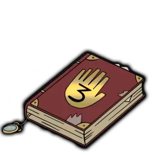 📓 Gravity Falls journal, diary, book, Gravity Falls, cartoon telegram sticker