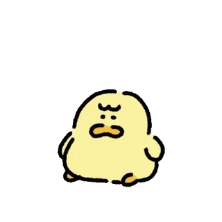 💬 bravo, fofo, desenho animado, pato, animal whatsapp sticker