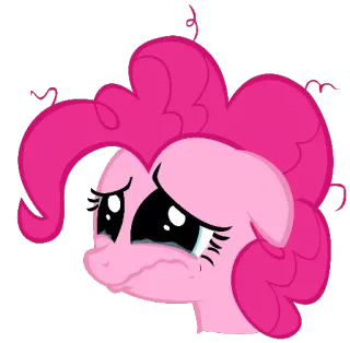 😭 Pinkie Pie My Little Pony Pinkie Pie, Poni, Menangis, Sedih, Kartun, My Little Pony telegram sticker