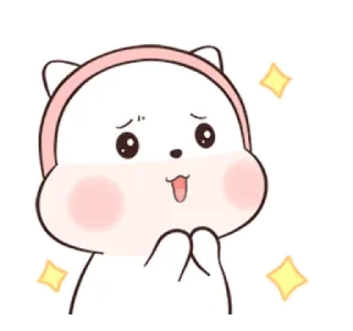 🍄 mignon, dessin animé, animal, ours, kawaii, autocollant telegram sticker
