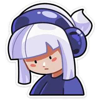 ☹️ Мультфильм, Персонаж, Милый, Аниме, Наклейка whatsapp sticker